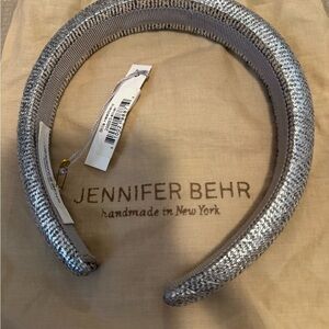 NWT Jennifer Behr Metallic Gray/Silver Stilla Headband